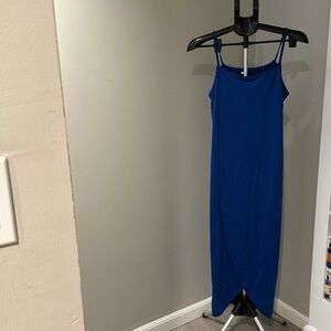 Women blue bathing suit cover up